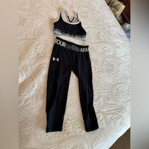 2 piece Under Armour girls dance/workout set